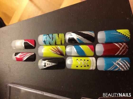 Glitzer bunte farben nail art