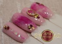 Japanese Nail Art Pink Mustertips