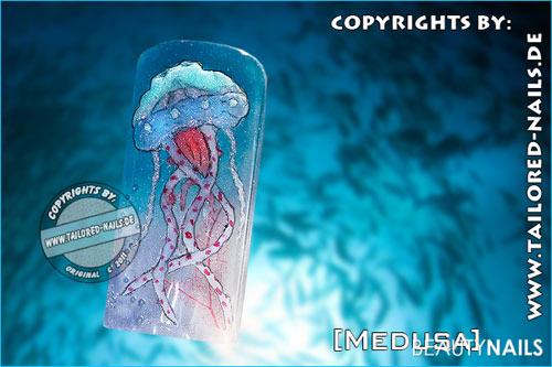 Medusa Mustertips - 3d Modellage Nailart