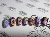 One stroke Blumen - Farben von Apa color Mustertips