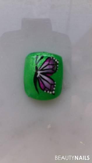 One stroke Schmetterling-Versuch Mustertips - Mache Fußnägel, also probier ich die verschiedenen Nailart Nailart