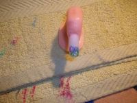 Schmetterling mit Glittergel Mustertips