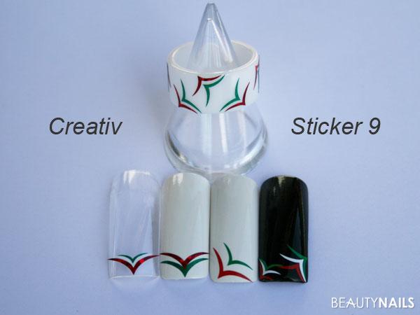 WM Sticker mit Italien-Farben - 002 Mustertips - Creativ Sticker von Creativ Art Shop mit Ialien-Farben passend Nailart
