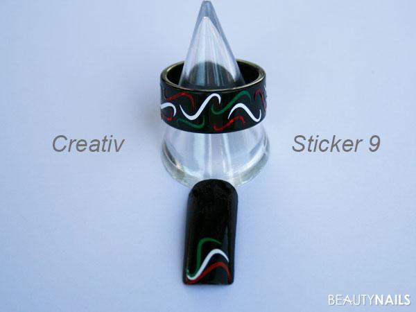 WM Sticker mit Italien-Farben - 003 Mustertips - Creativ Sticker von Creativ Art Shop mit Ialien-Farben passend Nailart