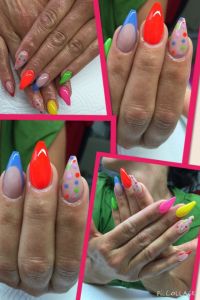 Bunte / multicolor Nägel Nageldesign