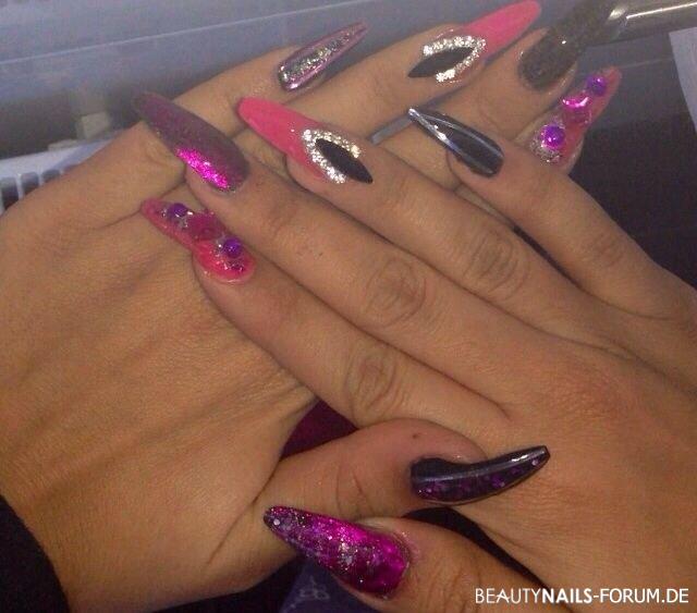 Coffin nails pink Galaxy
