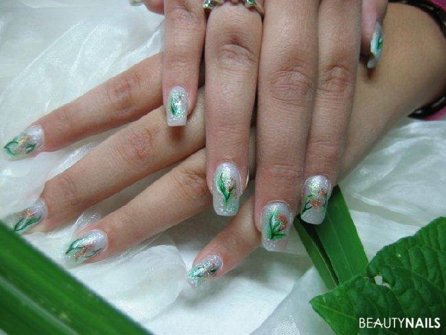 grün Nageldesign - make up gel von ABCgrüner glitzer opal glitzer gloss mint Nailart
