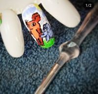 Maus und Elefant Nageldesign