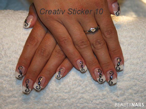 Nailart mit Creativ Sticker - 005 Nageldesign - Nailart mit Creativ Sticker von Creativ Art Shop Nailart