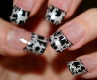normales French mit Crack - Lack Nageldesign