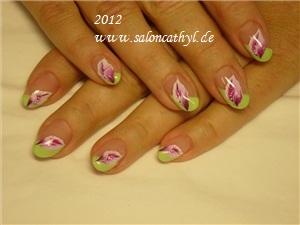 One Stroke Nageldesign - Farben von Salon Cathy L. Nailart