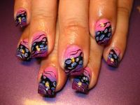 One Stroke Pinselmalerei Nagelstudio Celebrity Nails Nageldesign