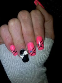 Pink Glam Nails Nageldesign