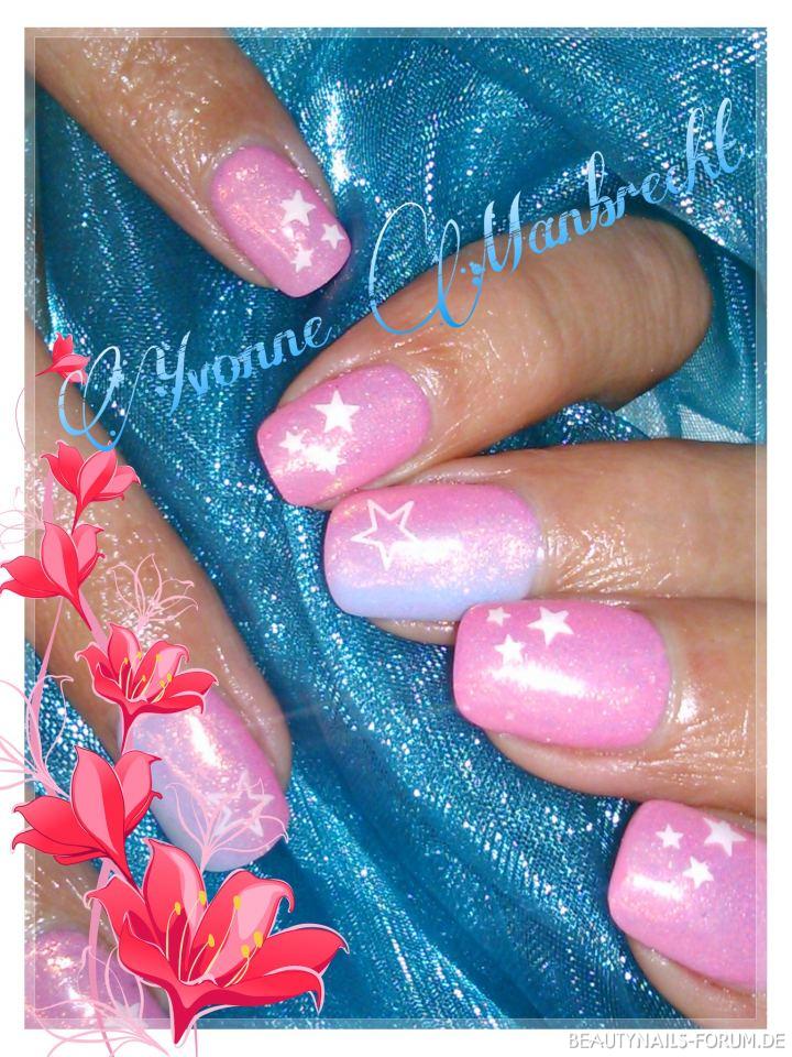 Rosa mit Effect Pigment Nageldesign - Alle Gele von MPK - Nails Nailart