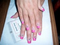 rosa smiley Nageldesign