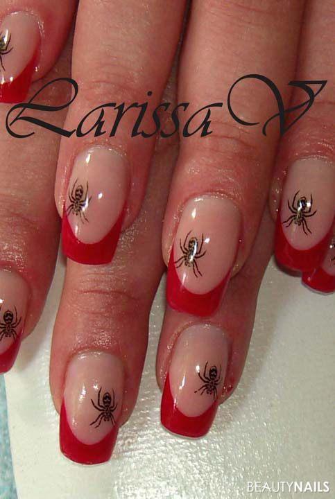 rot-french und 1 probe stemping :) Nageldesign - acryl red nails Nailart