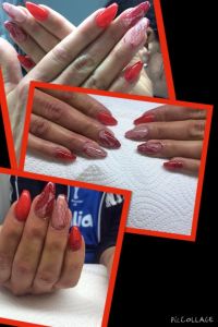 rote Spitze Nageldesign