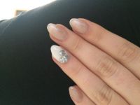 schlicht mit glitzereffekt Nageldesign