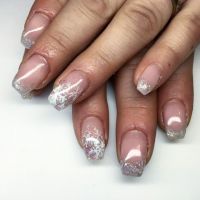 Silber Schnee Nageldesign