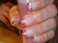 *sPEciAl-rEd* mit wHiTe sTeMpInG* Nageldesign