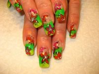 Thermogel und Miniaturmalerei Celebrity Nails Nageldesign