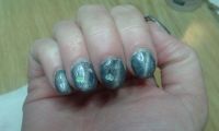 Winterdesign mit Stamping und Ombre Nageldesign