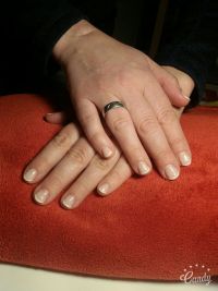 Naturnägel verstärkt & mit French Manicure verschönert Vorher / Nachher