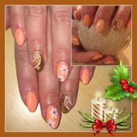Fullcover Weihnachtsglamour gold apricot glitzer Winter & Weihnachten