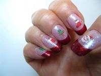 Rotes French mit Weihnachtsmotiven Winter & Weihnachten