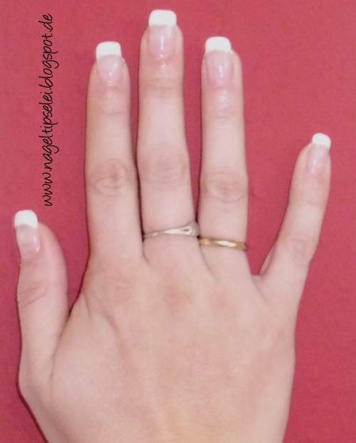 Gelmodellage French/weiß Meine erste Gelmodellage mit French/weiß in Anfänger Nageldesign