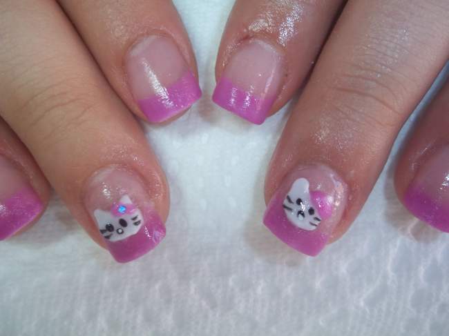 Bild Hello Kitty Acrylnagel Modellage Anfanger Nagelmodellagen