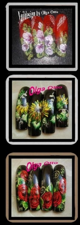 www.naildesign-olgaotto.de One Stroke ( Folk Art ) Malerei I 17.04-18.04.10 in Nailart Kurse