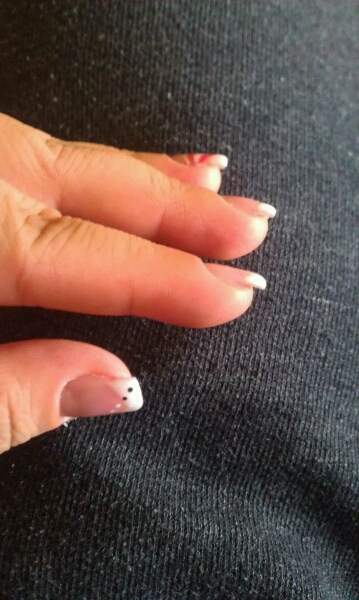 weißes French, Seitlich 3. Gelmodellage :-) in Anfänger Nageldesign