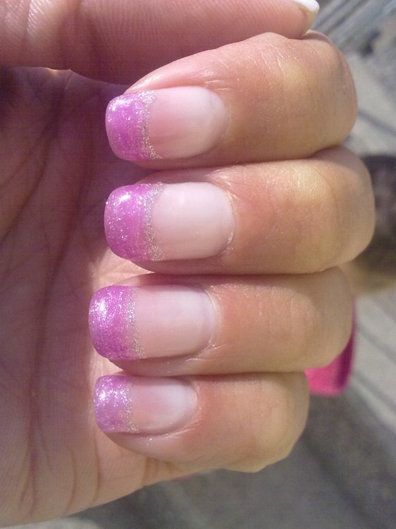  lila glitzer gel in Anfänger Nageldesign