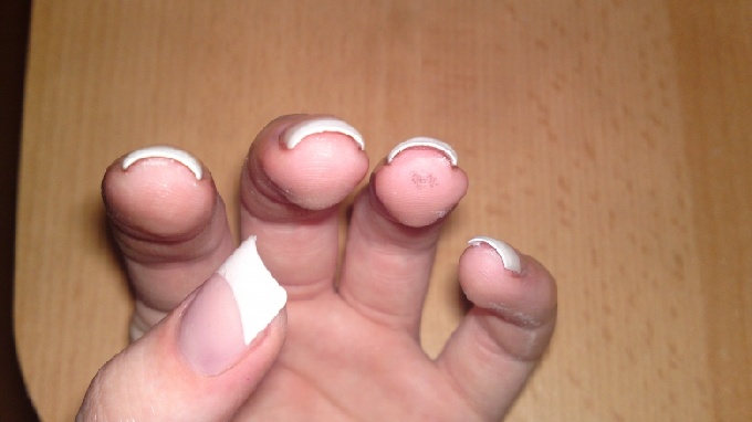  mit Frenchtips,ganz nackig in Anfänger Nageldesign