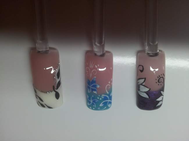 Nailart 2 1. Nailartversuche in Nageldesign