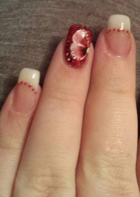 One stroke versuch One stroke Blume, Kritik dringend erwünscht :) in Nageldesign