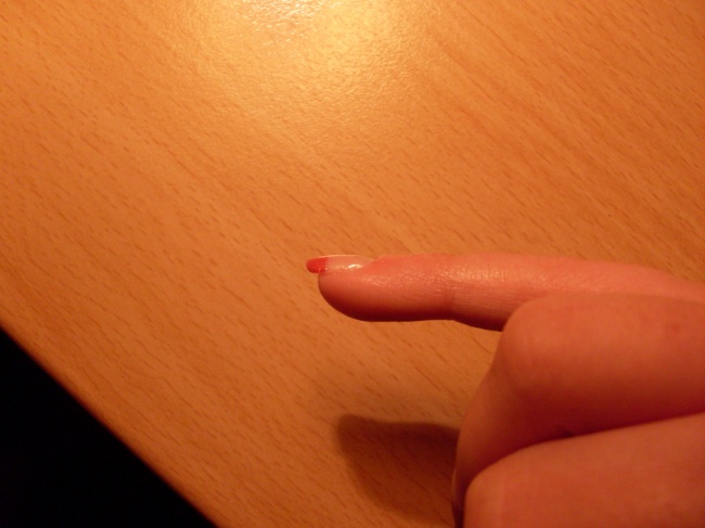 Und von der Seite Mein 1. selbst gemachter Gel Nagel in Anfänger Nageldesign