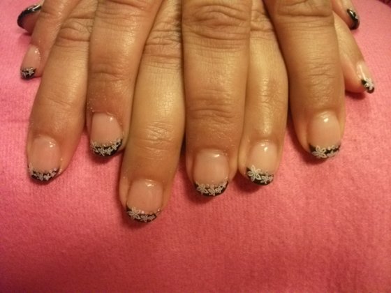  negativdesign,schwarz-weiß in Anfänger Nageldesign