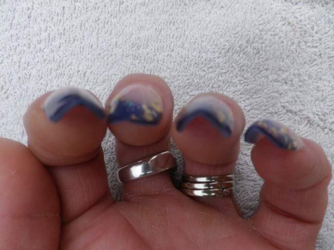 Tunnel Edgenägel-der 2.Versuch in Anfänger Nageldesign