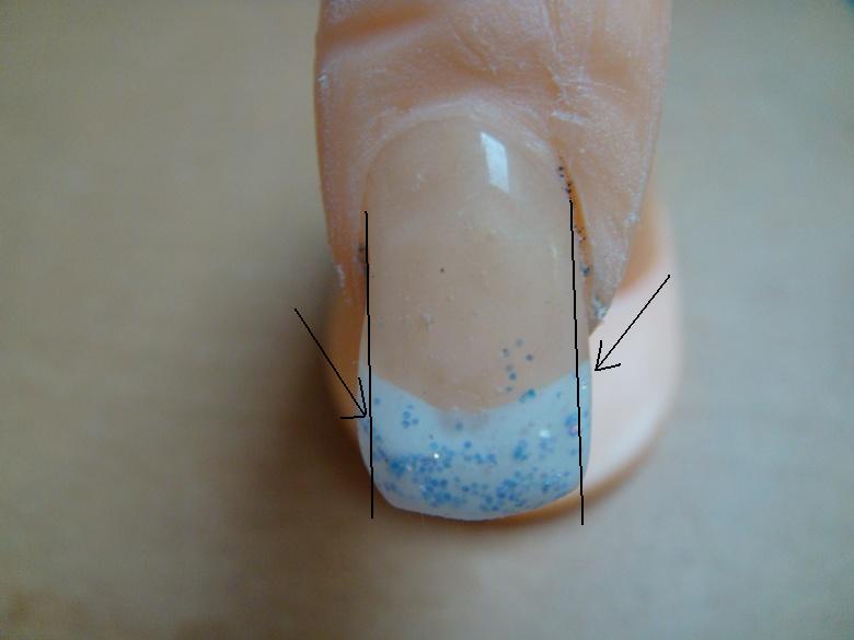  2. Versuch mit Schablone in Anfänger Nageldesign