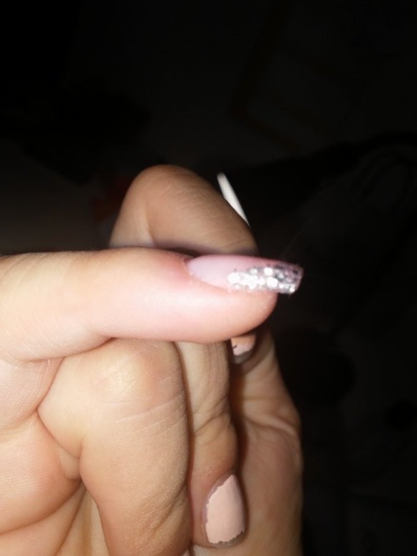 Seitenansicht schlichtes Design:) in Anfänger Nageldesign