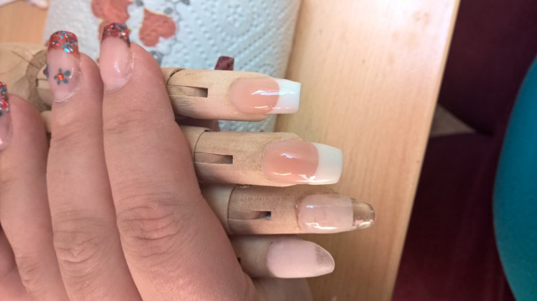 Acryl mse holzhand oben Füsse sind nicht so schlimm wie Hände, oder? :D in Anfänger Nageldesign