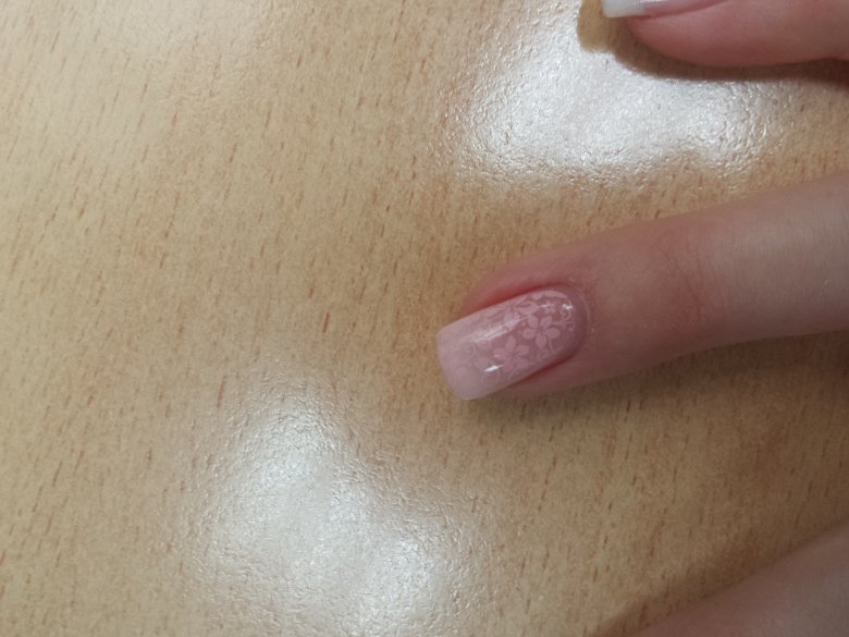 von oben Schlichter Babyboomer in Anfänger Nageldesign