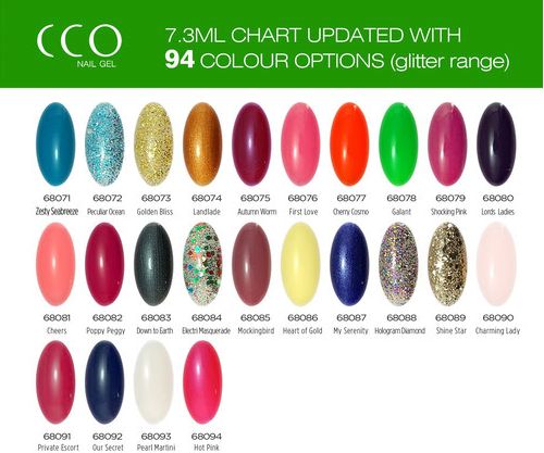 68071 - 68094 14 neue UV-Nagellack Farben von CCO ab 7€ in Online-Shop
