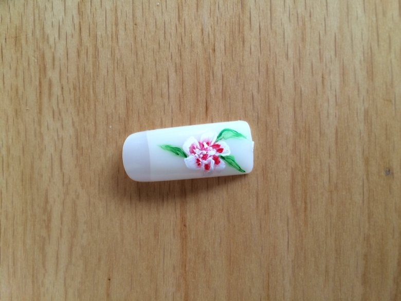 Tip mit One Stoke Blume Meine erste One Stroke Blume auf Tip in Anfänger Nageldesign