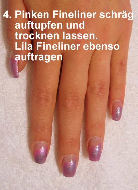 sry auch hier meinte ich den blau metallic Fineliner :) Step by Step bunter Schmetterling in Nageldesign