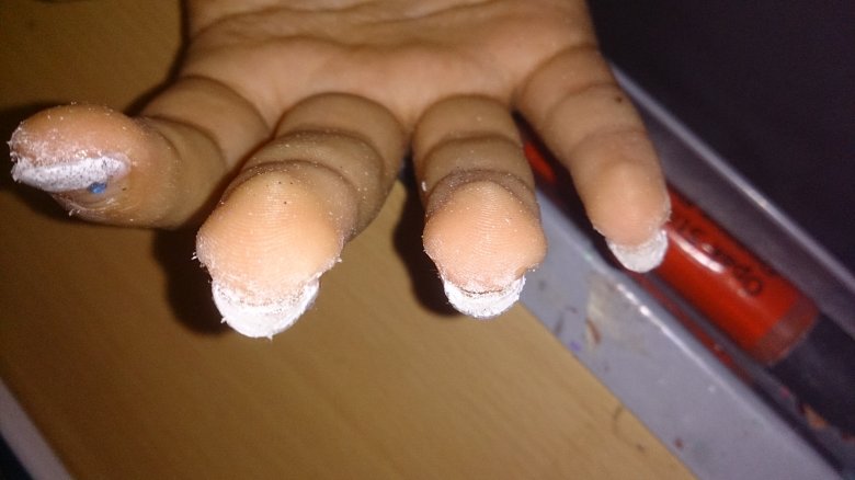 Tunnelsicht French Nails auf Tips in Anfänger Nageldesign