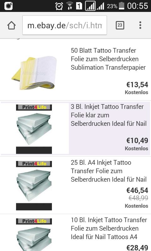 Nagel Tattoo Folien Nageltattoo folie gesucht in Zubehör