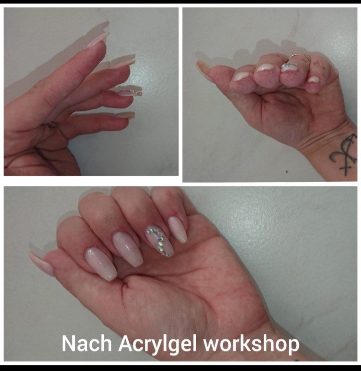 Erster versuch mit Workshop Lyni Acrylgel Workshop in Nailart Kurse